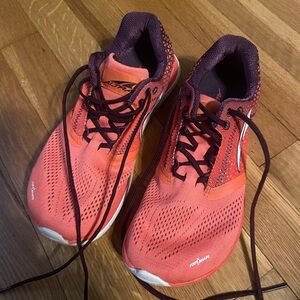 Altra orange and maroon running shoes size 6, in excellent shape. $29